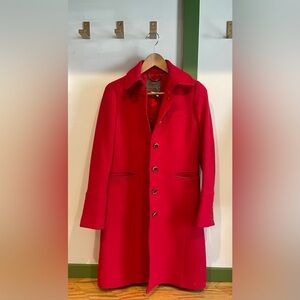 Beautiful J. Crew Vibrant Red Women's Pea Coat